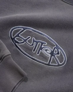 Zip-Thru Hoods|Pullover Hoods>Butter Goods Abseil Crewneck, Washed Navy
