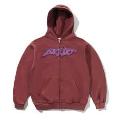 Zip-Thru Hoods|Pullover Hoods>Butter Goods Amplify Zip-Thru Hood, Washed Russet
