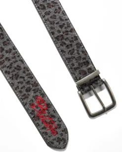 Accessories>Butter Goods Animal Hide Belt, Grey Leopard