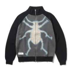 Knits>Butter Goods Beetle Zip-Thru Knit Sweater, Black