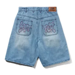 Denim Shorts|Shorts>Butter Goods Blotch Denim Shorts, Streaky Blue