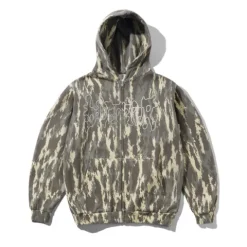 Zip-Thru Hoods|Pullover Hoods>Butter Goods Blotch Zip-Thru Hood, Washed Camo