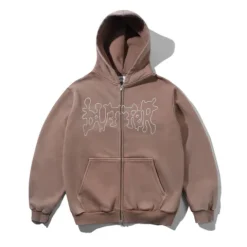 Zip-Thru Hoods|Pullover Hoods>Butter Goods Blotch Zip-Thru Hood, Washed Berry