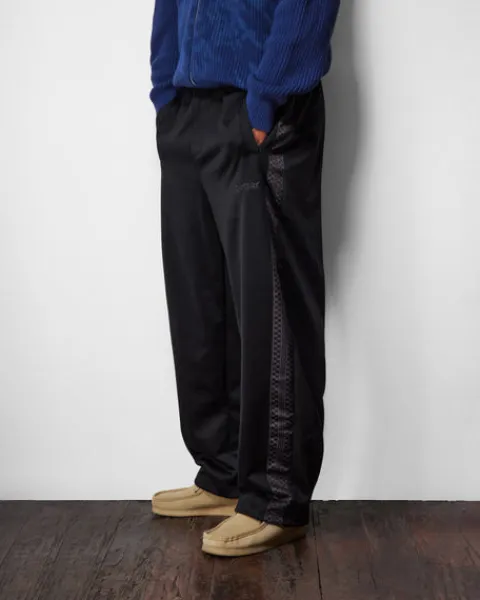 Denim Jeans|Pants>Butter Goods Check Tape Trackpants, Black