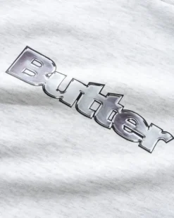 T-Shirts|Pullover Hoods>Butter Goods Chrome Logo Tee, Ash