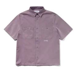 Shirts| Shirts>Butter Goods Contrast Stitch S/S Shirt, Eggplant