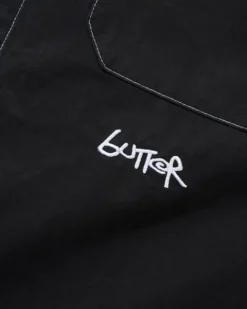Shirts| Shirts>Butter Goods Contrast Stitch S/S Shirt, Washed Black