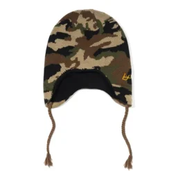 Hats|Beanies>Butter Goods Earflap Beanie, Woodland Camo