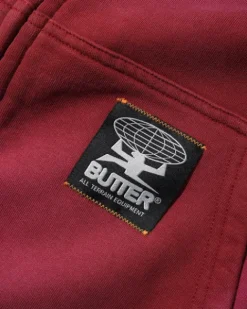 Zip-Thru Hoods|Pullover Hoods>Butter Goods Garage Zip-Thru Hood, Faded Burgundy
