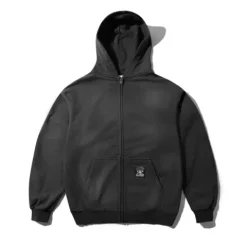 Zip-Thru Hoods|Pullover Hoods>Butter Goods Garage Zip-Thru Hood, Faded Charcoal