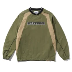 Jackets>Butter Goods Glint Pullover Training Jacket, Sage / Earth