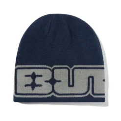 Hats|Beanies>Butter Goods Glint Reversible Skully Beanie, Navy / Grey
