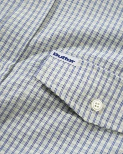 Shirts| Shirts>Butter Goods Grid S/S Shirt, Blue