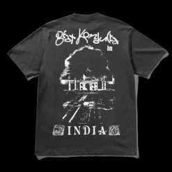 T-Shirts>Butter Goods India Tee, Washed Black