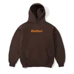 T-Shirts|Pullover Hoods>Butter Goods Logo Pullover Hood, Dark Brown