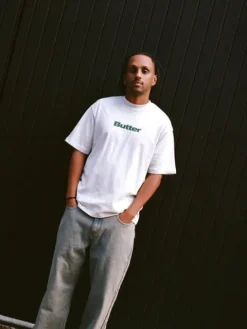 T-Shirts|Pullover Hoods>Butter Goods Logo Tee, Ash