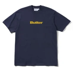 T-Shirts|Pullover Hoods>Butter Goods Logo Tee, Navy
