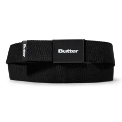 Accessories>Butter Goods Logo Woven Belt, Black