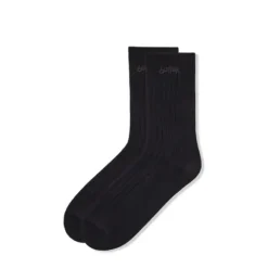 Accessories>Butter Goods Mid-Cut Socks, Black