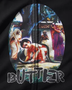 Zip-Thru Hoods|Pullover Hoods>Butter Goods Nimai Zip-Thru Hood, Washed Black
