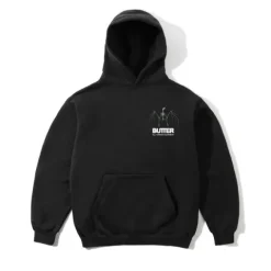 Zip-Thru Hoods|Pullover Hoods>Butter Goods Nocturnal Pullover Hood, Black