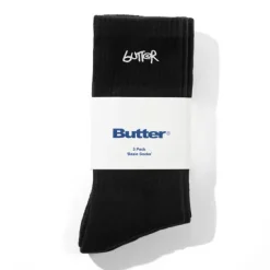 Accessories>Butter Goods 3-Pack Basic Socks, Black