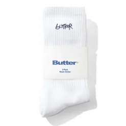 Accessories>Butter Goods 3-Pack Basic Socks, White