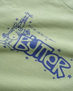 T-Shirts>Butter Goods Pay Up Tee, Matcha