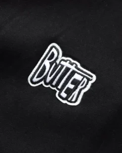 Zip-Thru Hoods|Pullover Hoods>Butter Goods Pile Lined Zip-Thru Hood, Black