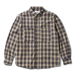 Shirts| Shirts>Butter Goods Plaid Shirt, Beige / Navy
