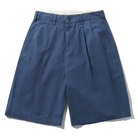 T-Shirts|Pullover Hoods>Butter Goods Pleated Shorts, Navy
