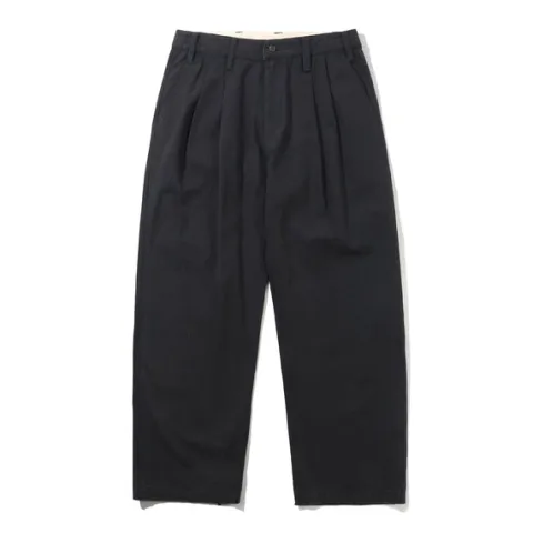 Denim Jeans|Pants>Butter Goods Pleated Trousers, Washed Black