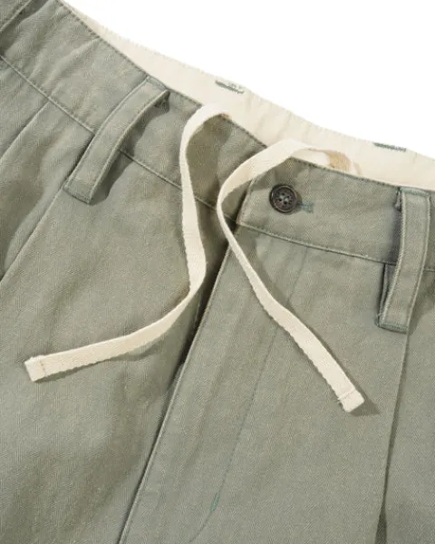 Denim Jeans|Pants>Butter Goods Pleated Trousers, Washed Fatigue