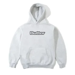 Zip-Thru Hoods|Pullover Hoods>Butter Goods Radiant Logo Pullover Hood, Ash