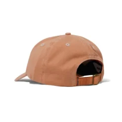 Hats|Beanies>Butter Goods Rounded Logo 6 Panel Cap, Washed Orange