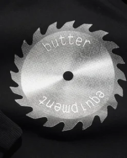 Zip-Thru Hoods|Pullover Hoods>Butter Goods Saw Blade Pullover Hood, Black