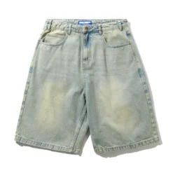 Denim Shorts|Shorts>Butter Goods Scorpion Stitch Denim Shorts, Tinted Light Blue