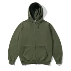 Zip-Thru Hoods|Pullover Hoods>Butter Goods Scrawling Zip-Thru Hood, Washed Dull Army
