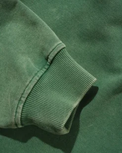 Zip-Thru Hoods|Pullover Hoods>Butter Goods Scrubbed Crewneck, Fern