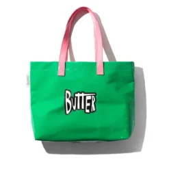 Bags>Butter Goods Shopper Tote, Green / Light Pink
