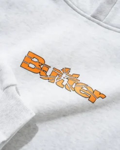 Zip-Thru Hoods|Pullover Hoods>Butter Goods Smashed Logo Pullover Hood, Ash