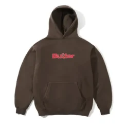 Zip-Thru Hoods|Pullover Hoods>Butter Goods Smashed Logo Pullover Hood, Brown