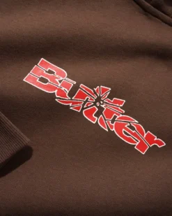Zip-Thru Hoods|Pullover Hoods>Butter Goods Smashed Logo Pullover Hood, Brown
