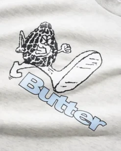 T-Shirts>Butter Goods Steppin' Logo Tee, Ash