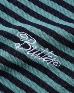 Shirts| Shirts>Butter Goods Stripe Polo Shirt, Navy / Marine