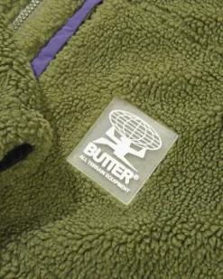 Jackets>Butter Goods Terrain Highpile Jacket, Moss