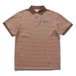 Shirts| Shirts>Butter Goods Tunnel S/S Polo Shirt, Brown / Salmon