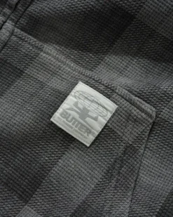 Zip-Thru Hoods|Pullover Hoods>Butter Goods Waffle Zip-Thru Hood, Grey Plaid