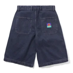 Denim Shorts|Shorts>Butter Goods Work Shorts, Distressed Tinted Indigo